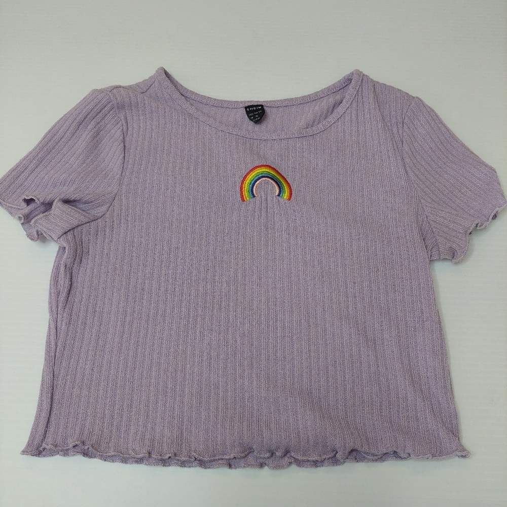 CROP TOP RAINBOW LOGO